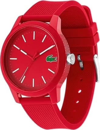 Montre Homme Lacoste 12.12 2010988 bracelet silicone rouge vue 2