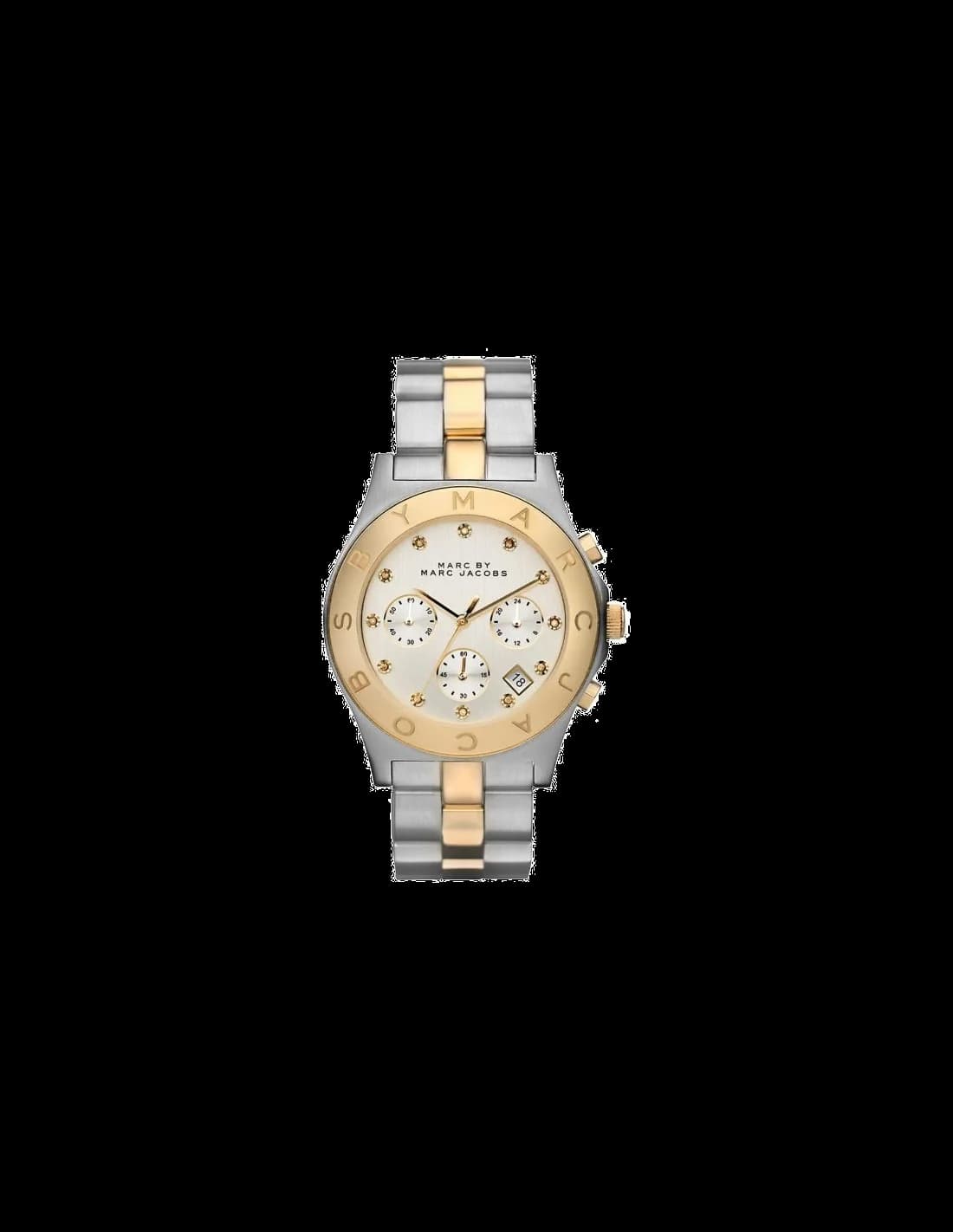 Montre Marc Jacobs Blade MBM3177 en acier argenté bi-colore