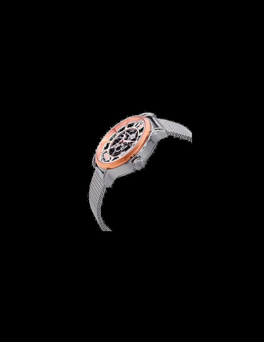 Montre Maserati Epoca R8823118001 cadran squelette automatique en maille milanaise vue 2
