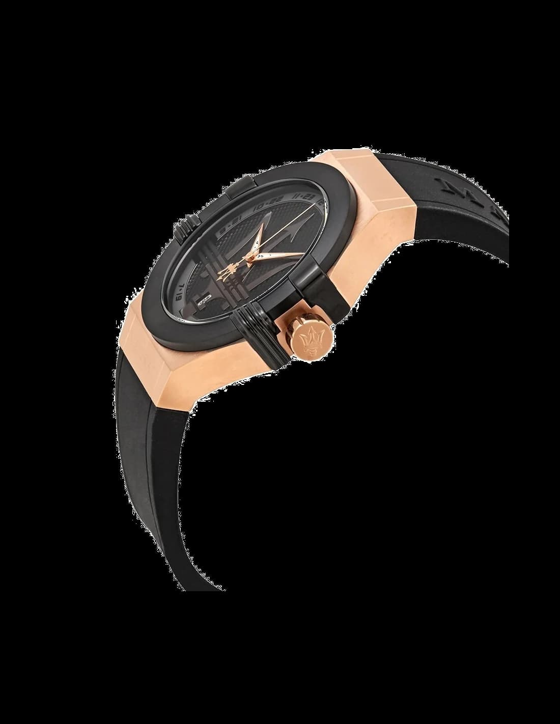 Maserati Potenza R8851108002 Black Silicone Strap Men's Watch vue 2