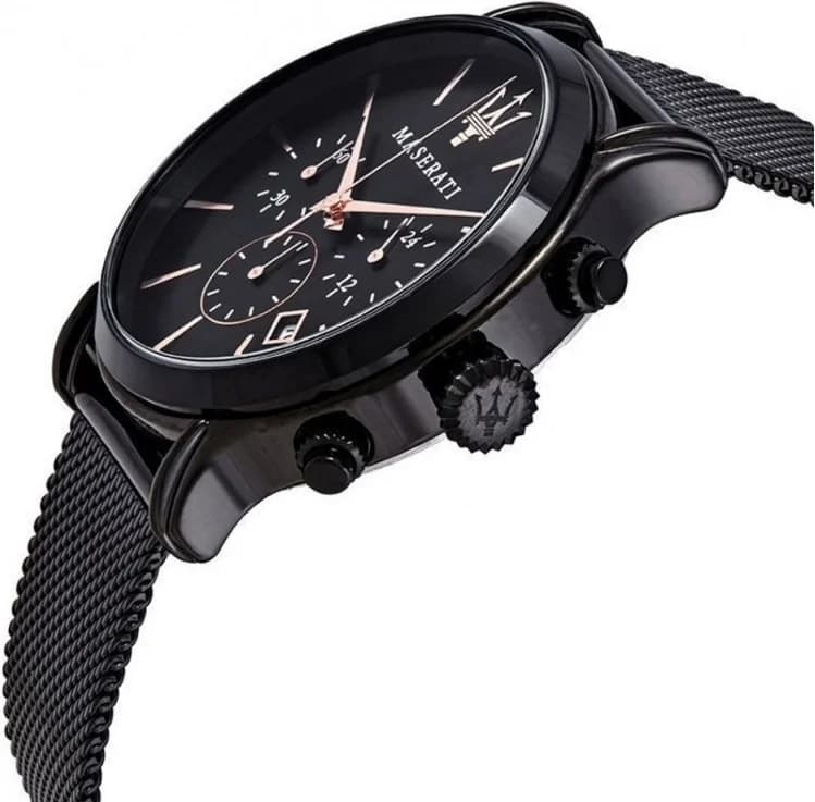 Maserati Epoca R8873618006 Black Milanese Mesh Men's Watch vue 2
