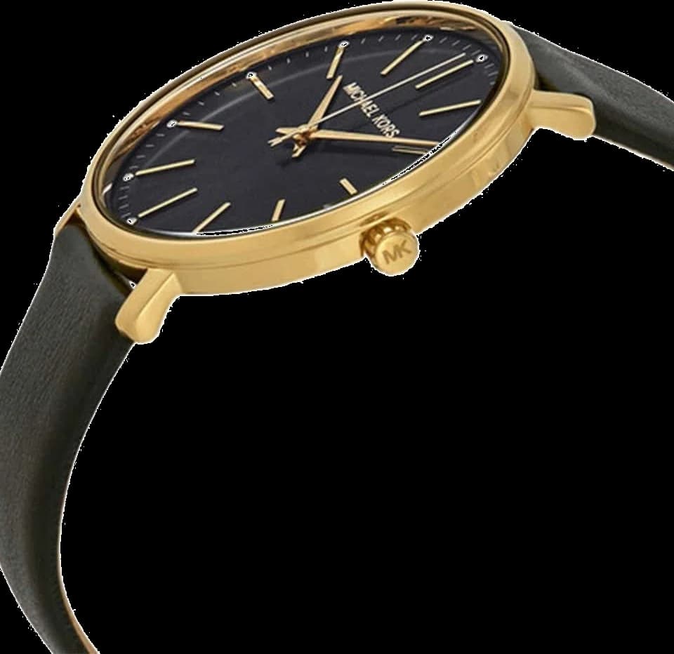 Michael Kors Pyper MK2747 Black Leather Strap Women's Watch vue 2