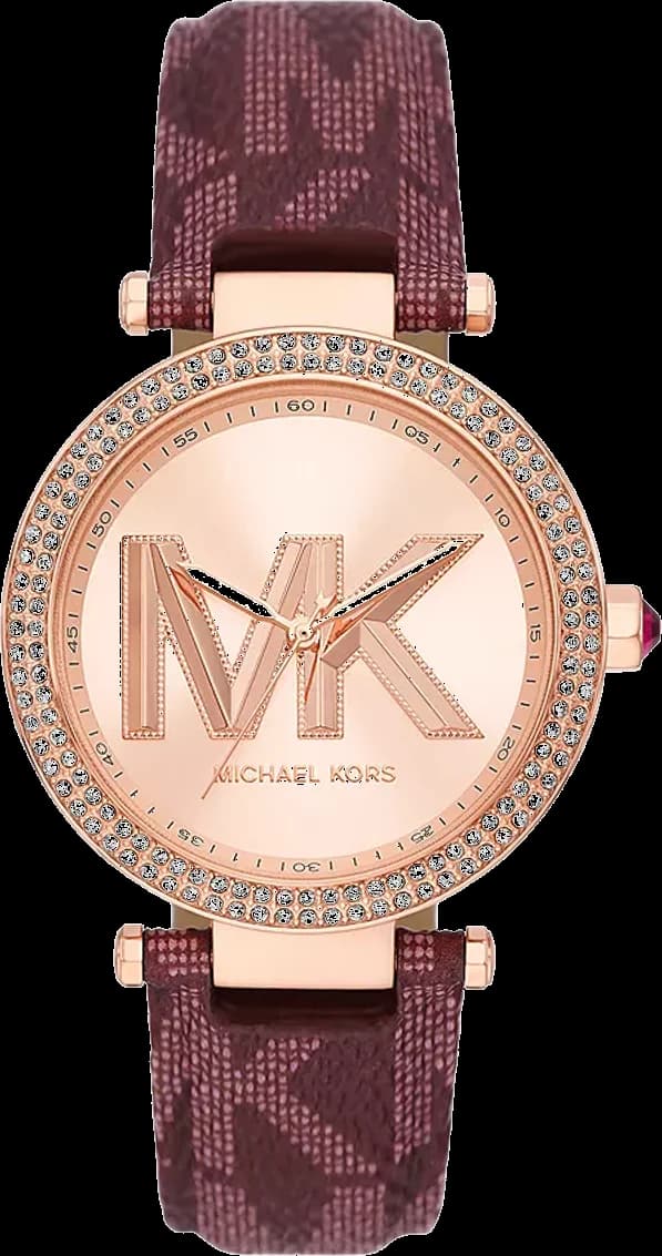 Michael Kors Parker MK2974 Watch Rose Gold Dial Leather Strap