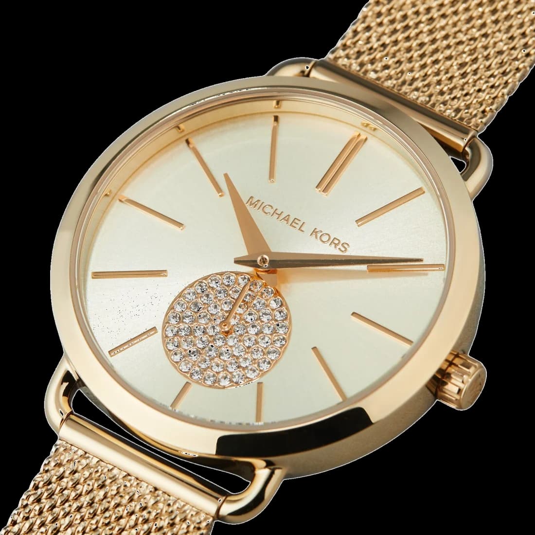 Montre Michael Kors MK3844 Portia en Acier Argenté et Maille Milanaise vue 3