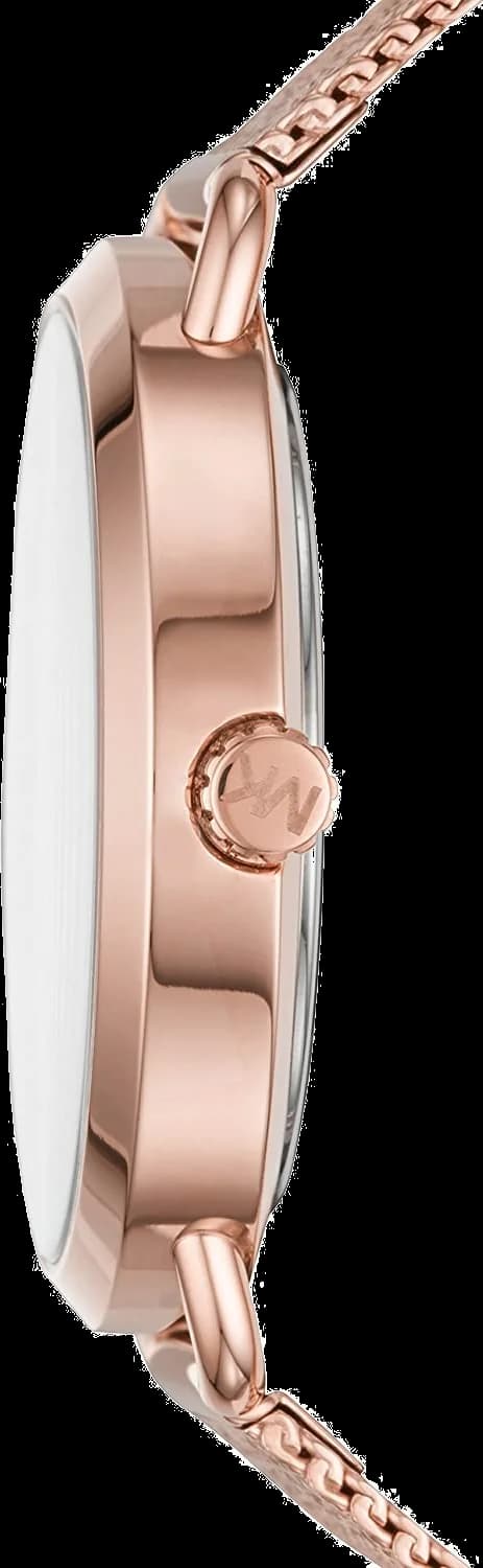 Montre Michael Kors MK3845 en acier or rose et maille milanaise vue 2