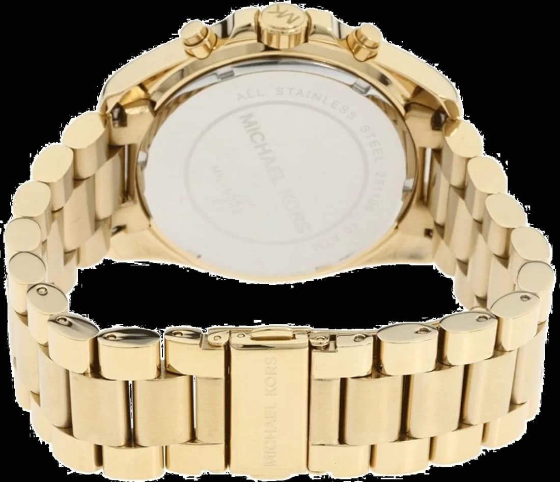 Michael Kors MK5502 Bradshaw Gold-Tone Chronograph Watch vue 2
