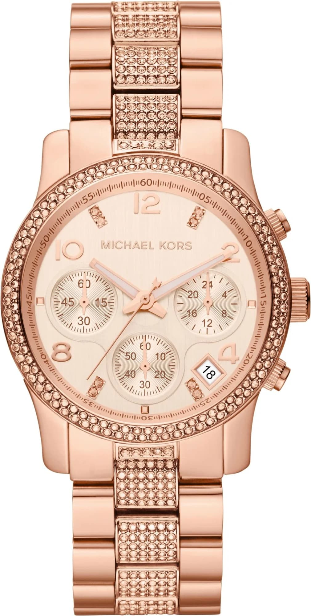 Michael Kors MK5827 Runway Rose Gold Stainless Steel and Crystal Watch