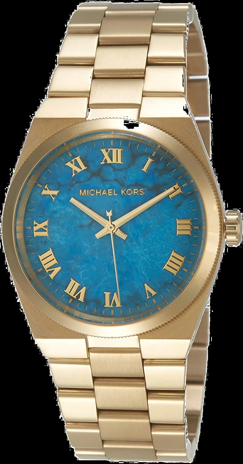 Montre Femme Michael Kors Channing MK5894 dorée cadran turquoise
