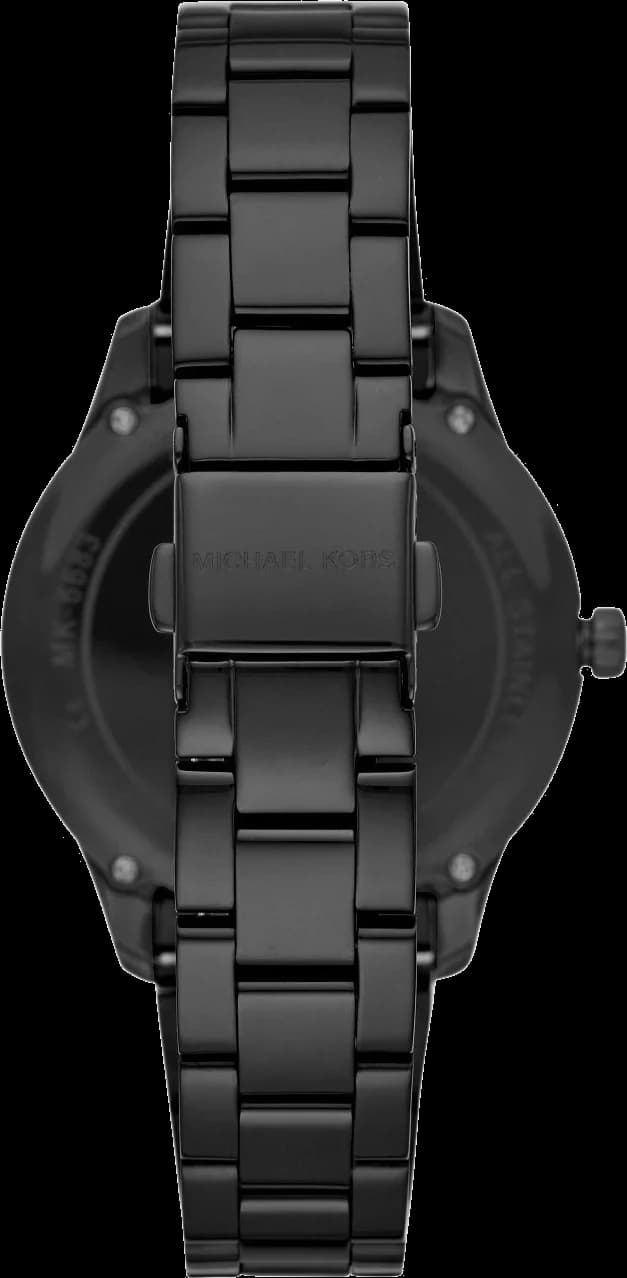 Michael Kors Runway MK6683 Black Stainless Steel Watch vue 2