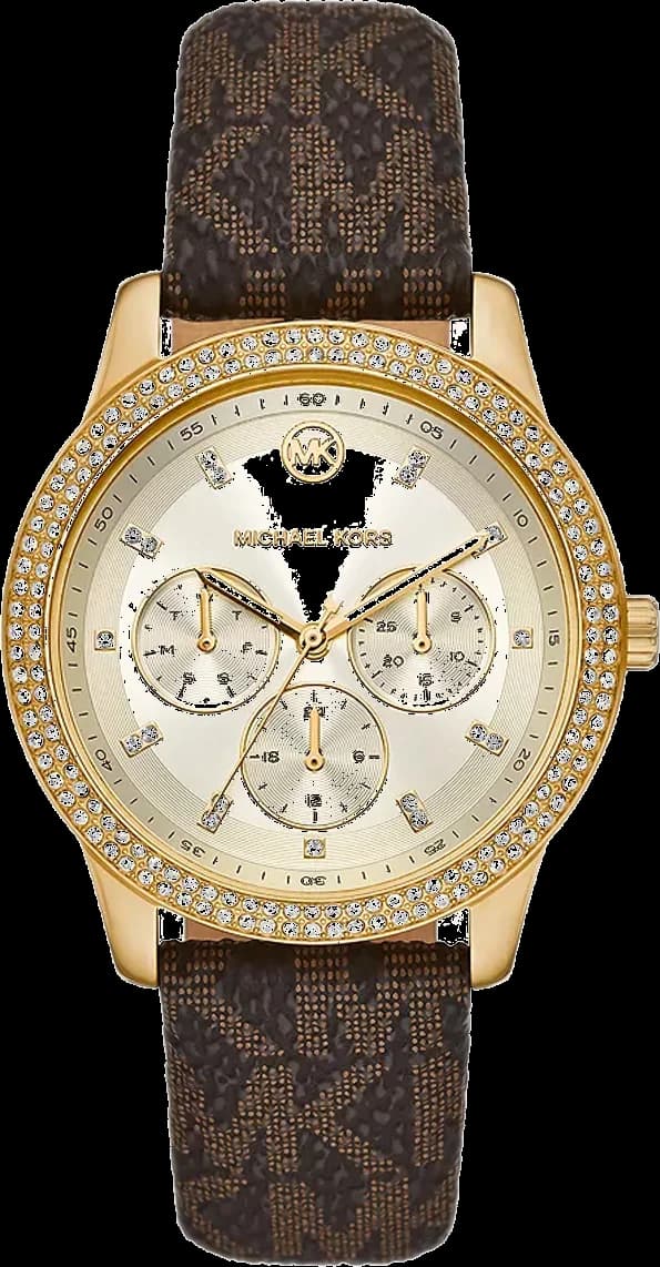 Michael Kors MK6966 Tibby Multifunction Brown Leather Strap Watch