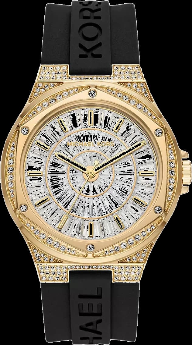 Montre Michael Kors MK7247 Lennox à Cadran Transparent et Bracelet Silicone Noir