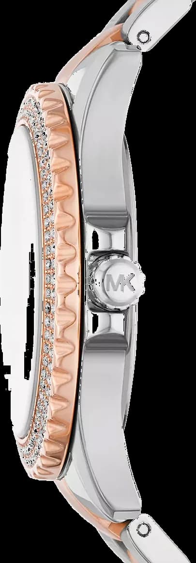 Michael Kors Everest MK7402 Rose Gold Dial Two-Tone Stainless Steel Bracelet Watch vue 3