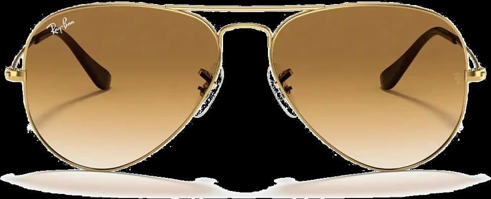Lunettes de soleil Ray-Ban Aviator RB3025 001/51 dorés verres dégradés vue 3