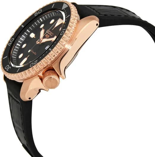 Montre Seiko SRPD76K1 Automatique 5 Sports Finition Or Rose et Silicone vue 3