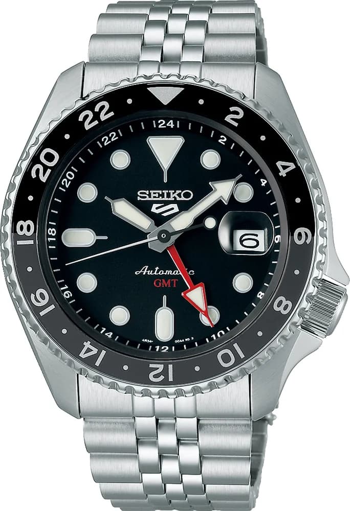 Seiko SSK001K1 Automatic GMT Stainless Steel Black Dial Men's Watch