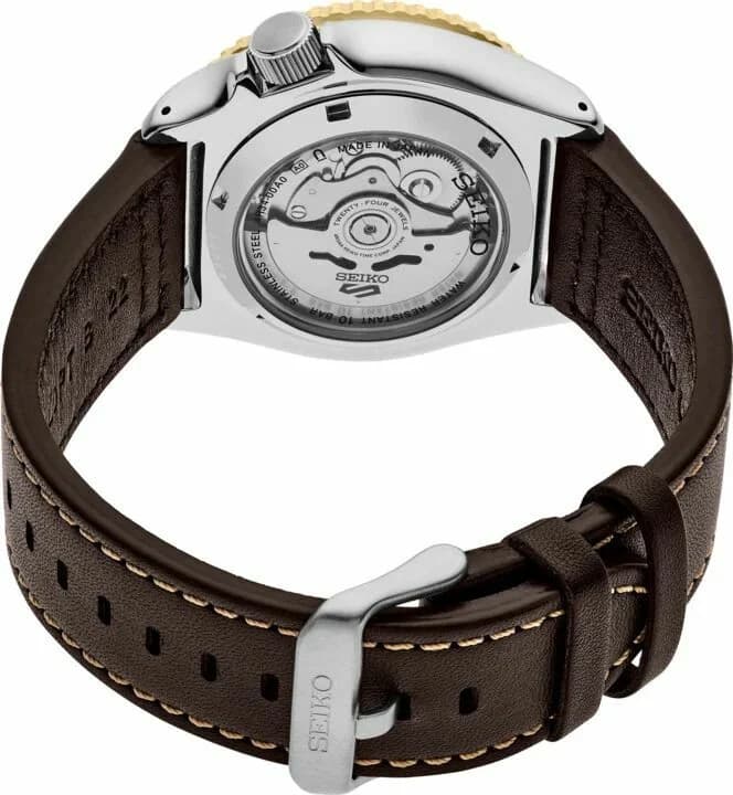 Montre Seiko SSK036K1 GMT Evolution Bracelet Cuir Marron vue 2