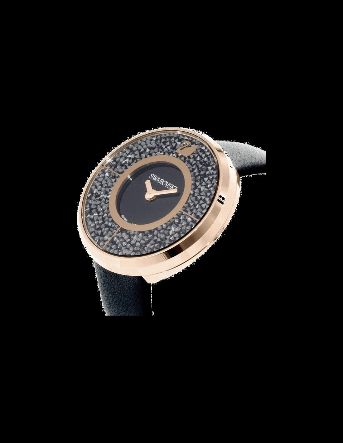 Montre Femme Swarovski Crystalline 5045371 Bracelet en cuir noir vue 2