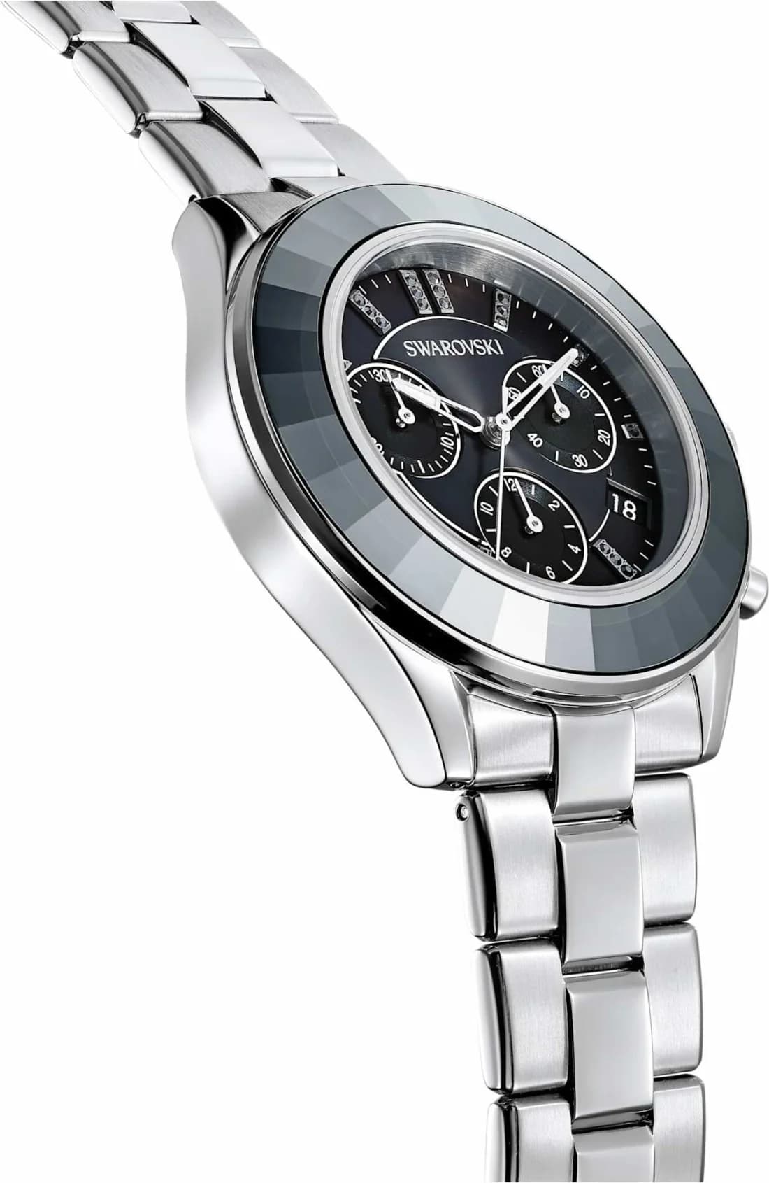 Montre Swarovski Octea Lux Sport 5610520 chronomètre bracelet métal vue 3