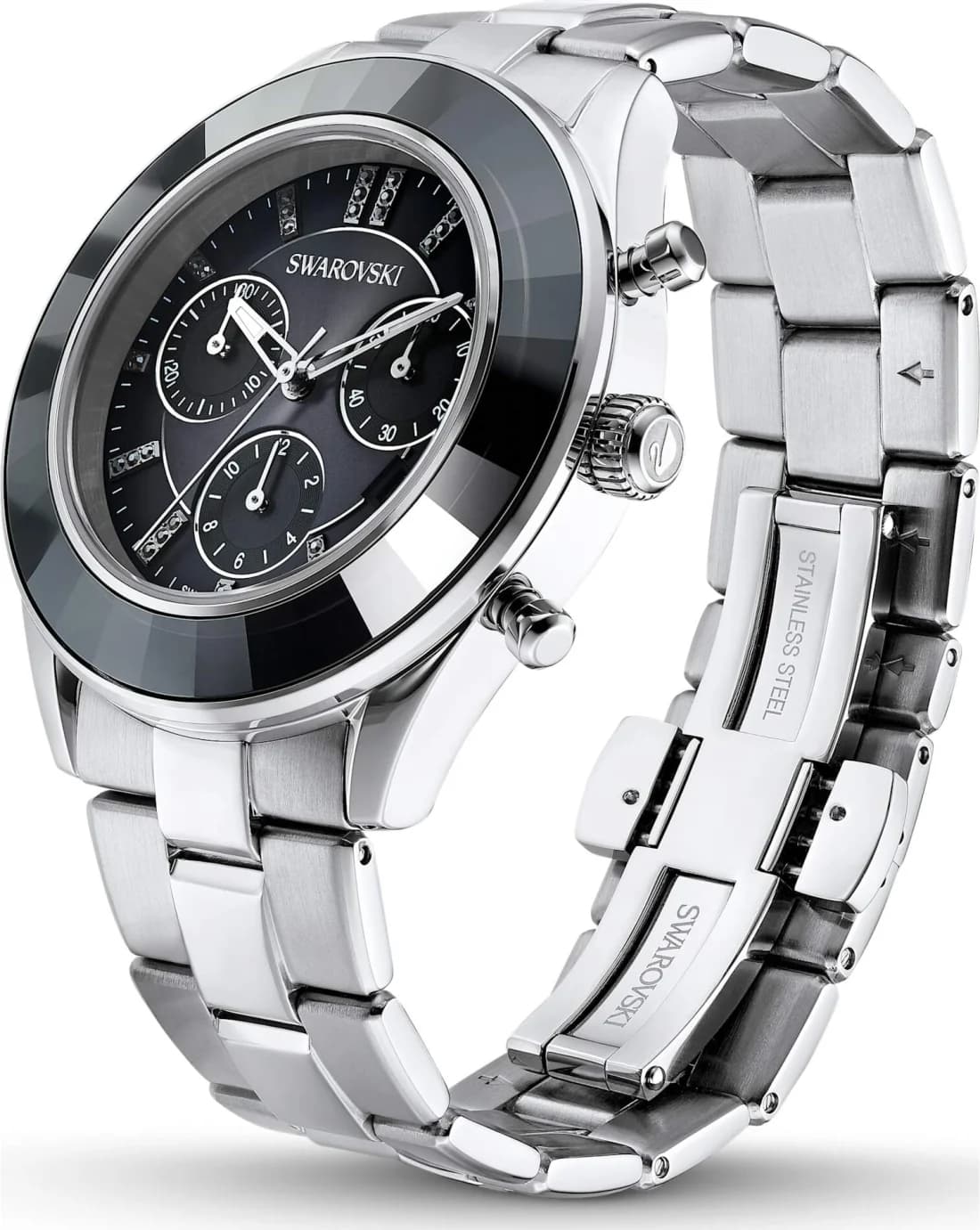 Montre Swarovski Octea Lux Sport 5610520 chronomètre bracelet métal vue 5