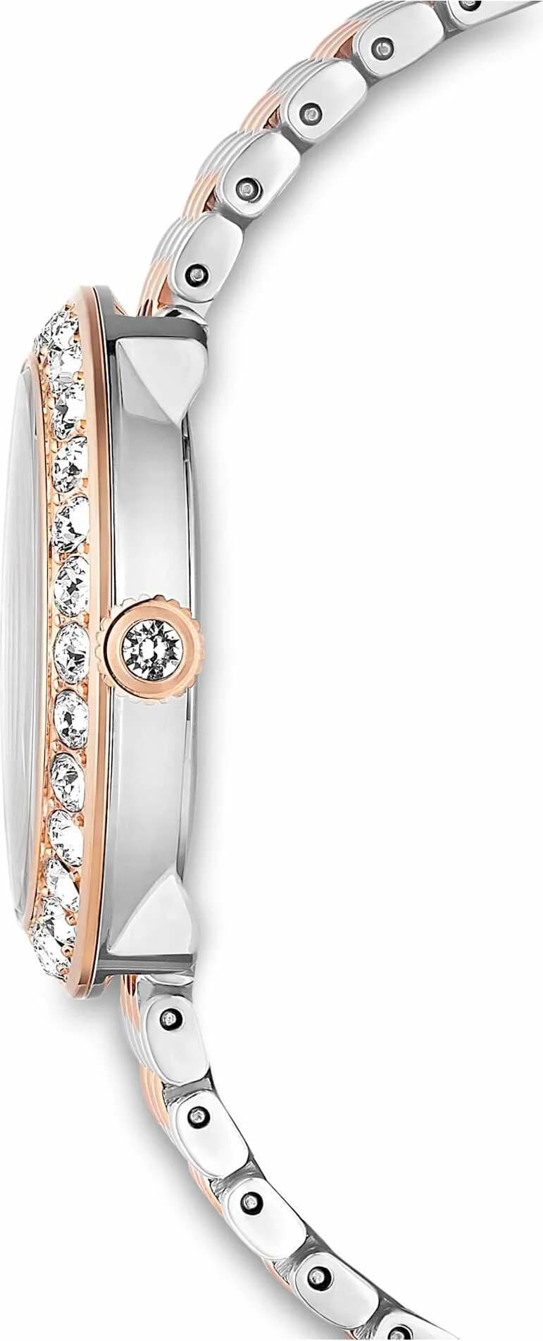 Montre Swarovski Certa 5672971 bracelet en acier inoxydable bicolore boitier incrusté de cristaux vue 6