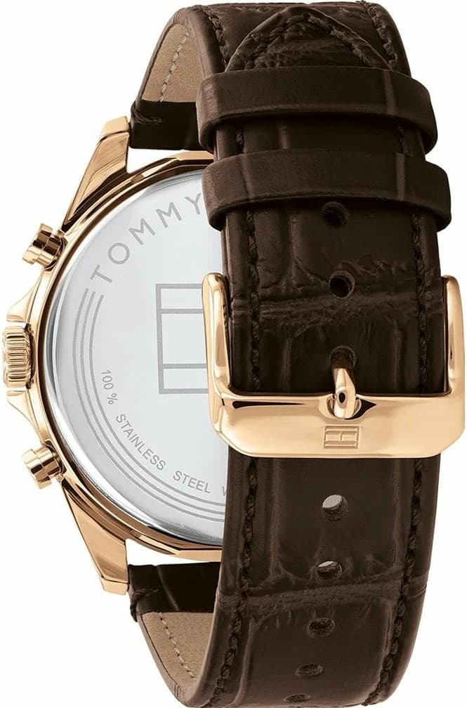 Montre Tommy Hilfiger 1710453 Baker Squelette en Acier et Bracelet Cuir vue 3