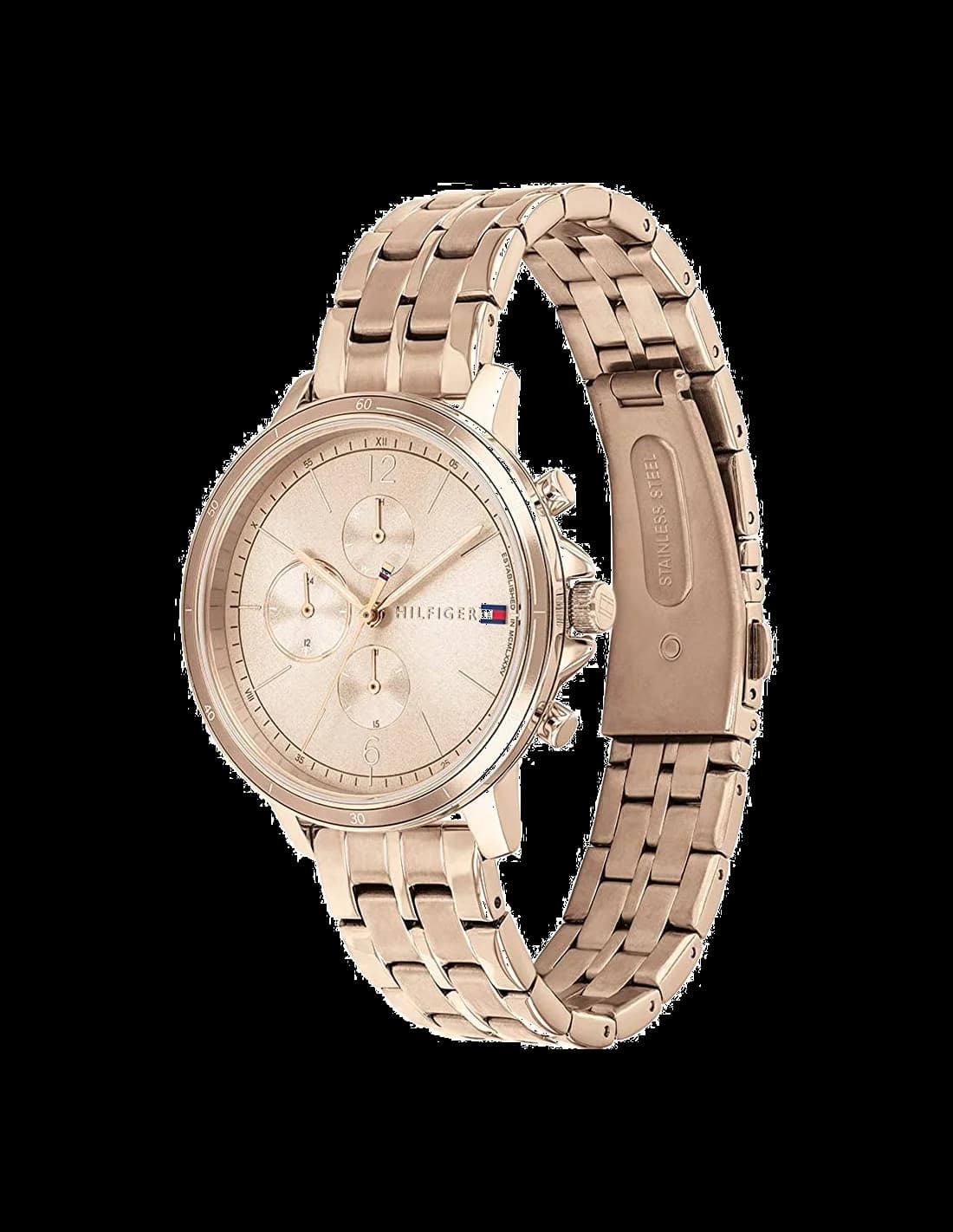 Montre Femme Tommy Hilfiger Madison 1782190 acier doré or rose vue 2