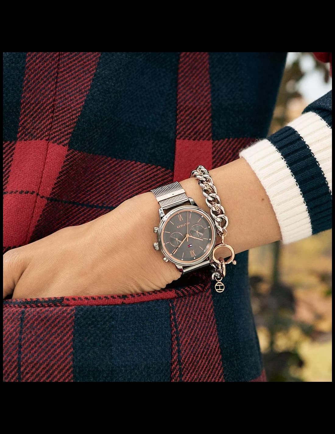 Tommy Hilfiger Blake 1782304 Anthracite Milanese Mesh Women's Watch vue 5
