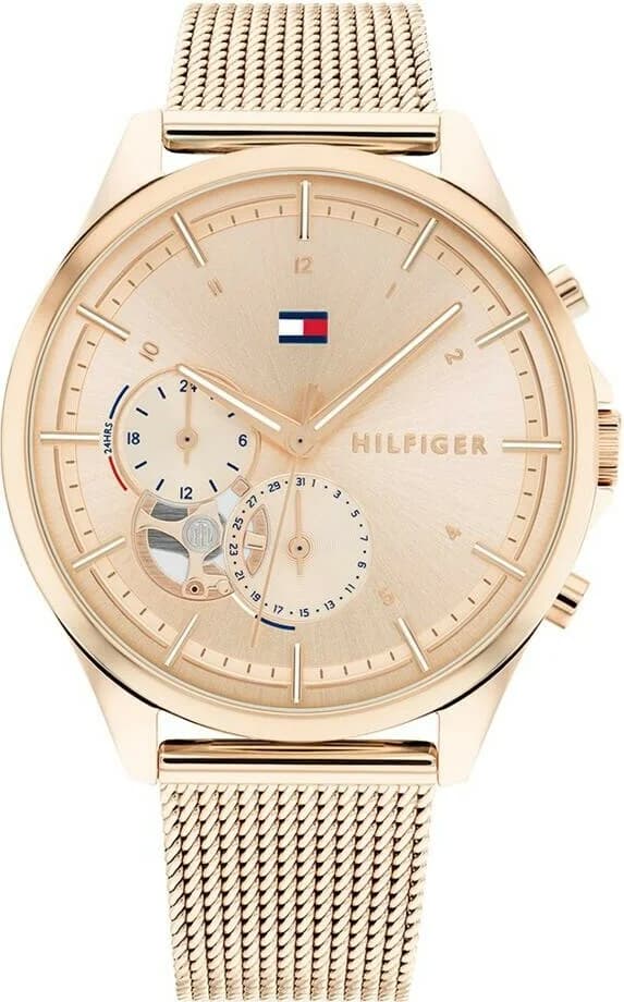 Montre Femme Tommy Hilfiger Quinn 1782486 bracelet acier maille milanaise or rose