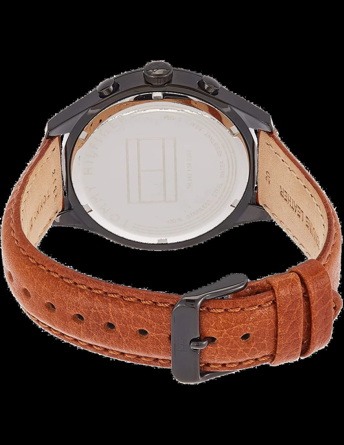 Tommy Hilfiger 1791470 Blue Dial and Brown Leather Strap Watch vue 2