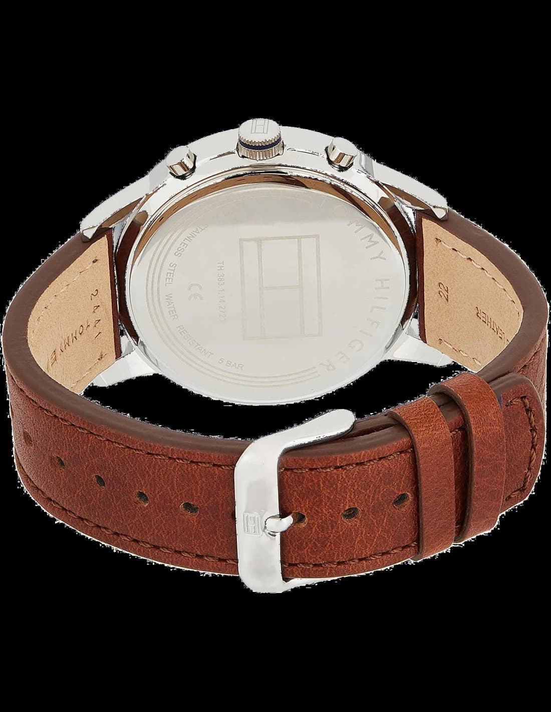 Montre Tommy Hilfiger 1791629 Kyle en Acier Poli et Cuir Marron vue 2