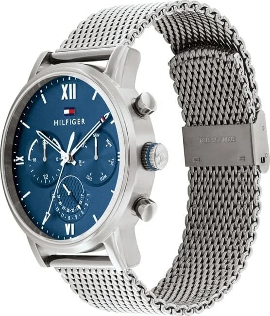 Montre Tommy Hilfiger 1791881 Sullivan Acier Maille Milanaise et Cadran Bleu vue 2