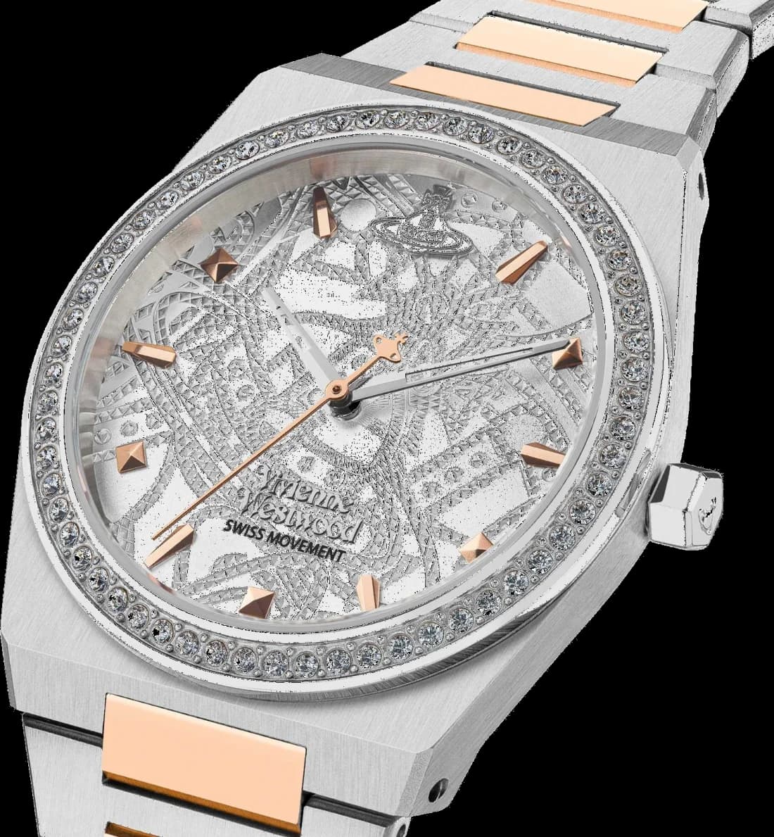 Vivienne Westwood VV244WSSR Two-Tone Bracelet and Rhinestone-Set Case vue 2