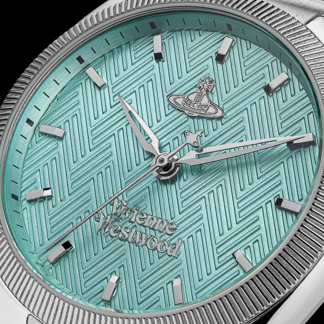 Vivienne Westwood The Mews VV281TQSL Women's Watch, Silver Steel Bracelet, Turquoise Dial vue 4