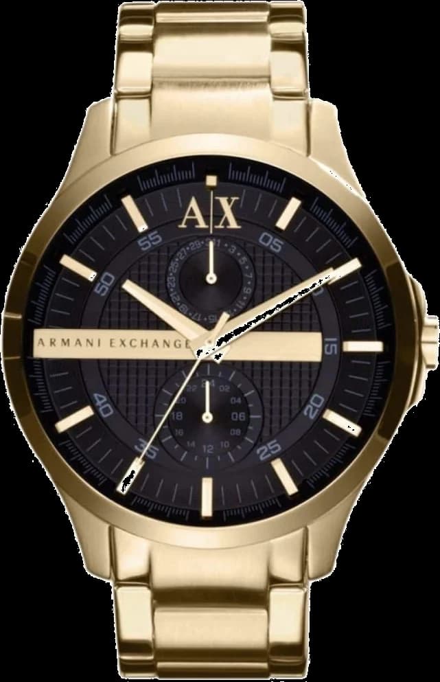 Armani Exchange AX2122 vue de côté, bracelet acier