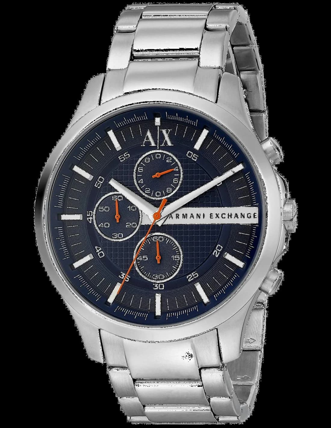 Armani Exchange AX2155 vue de côté, bracelet acier