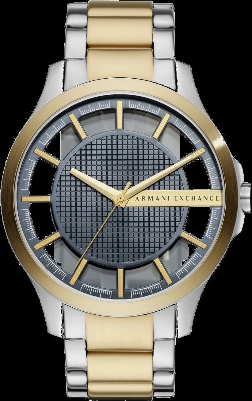 Armani Exchange AX2403 vue de côté, bracelet acier