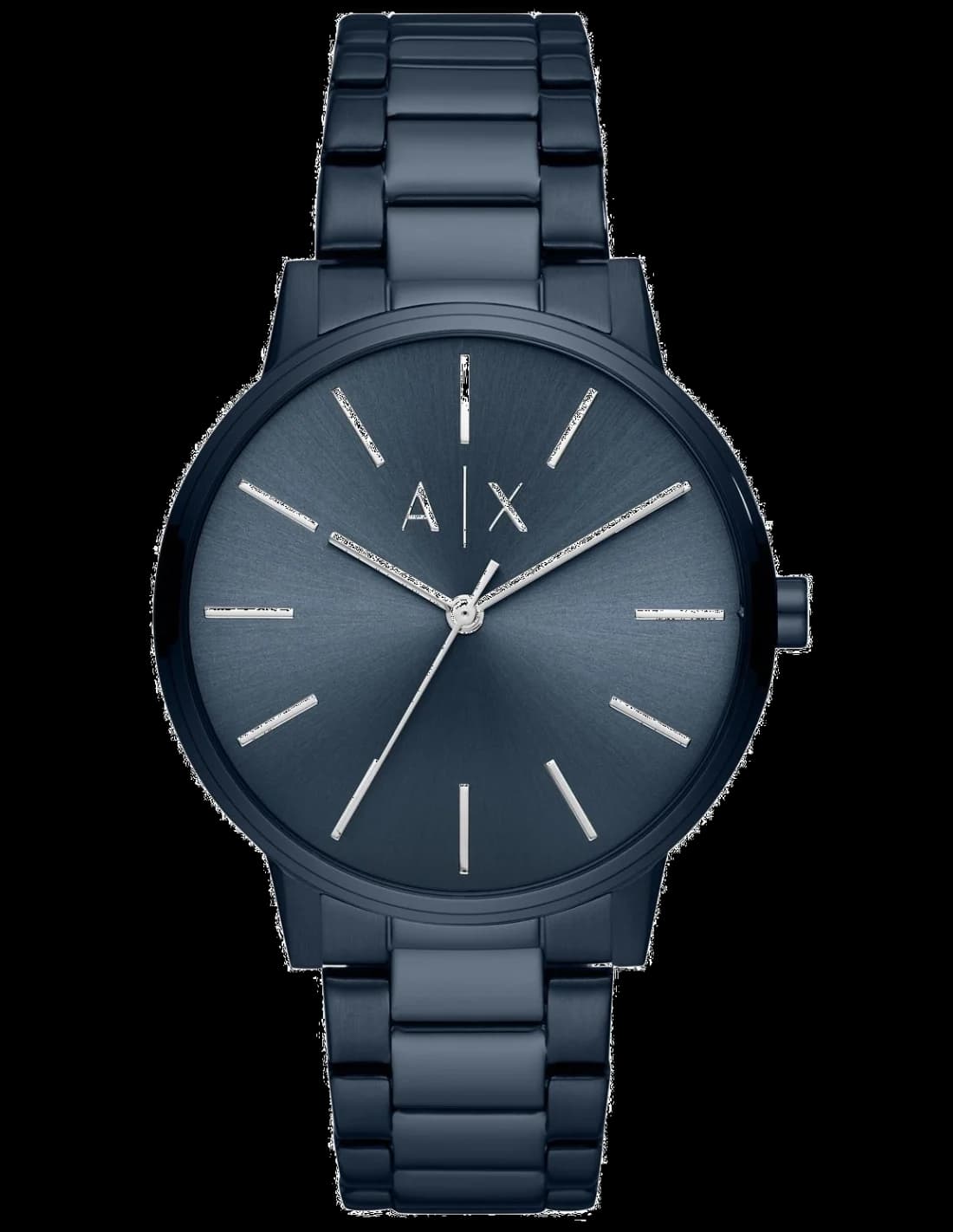 Armani Exchange AX2702 vue de côté, bracelet acier