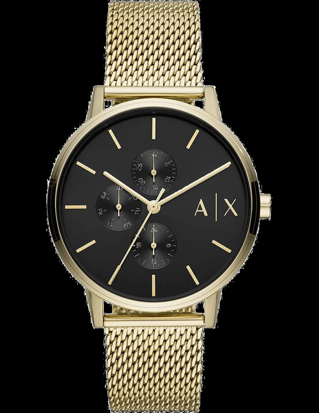 Armani Exchange AX2715 vue de côté, bracelet acier