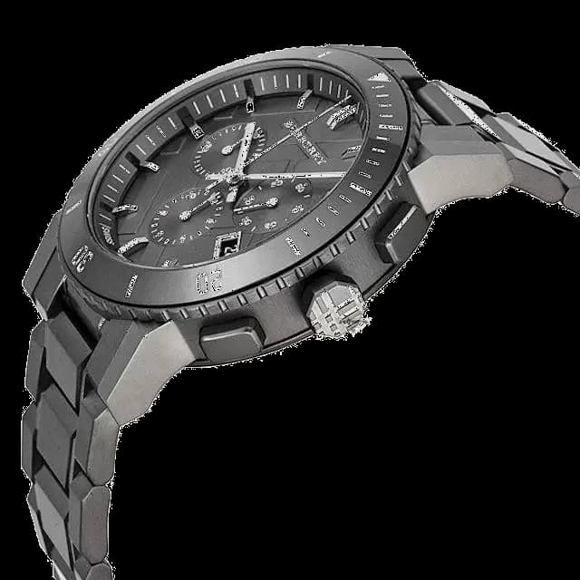Burberry BU9381 Grey Steel Swiss Made Sport Chronograph Men's Watch vue 4