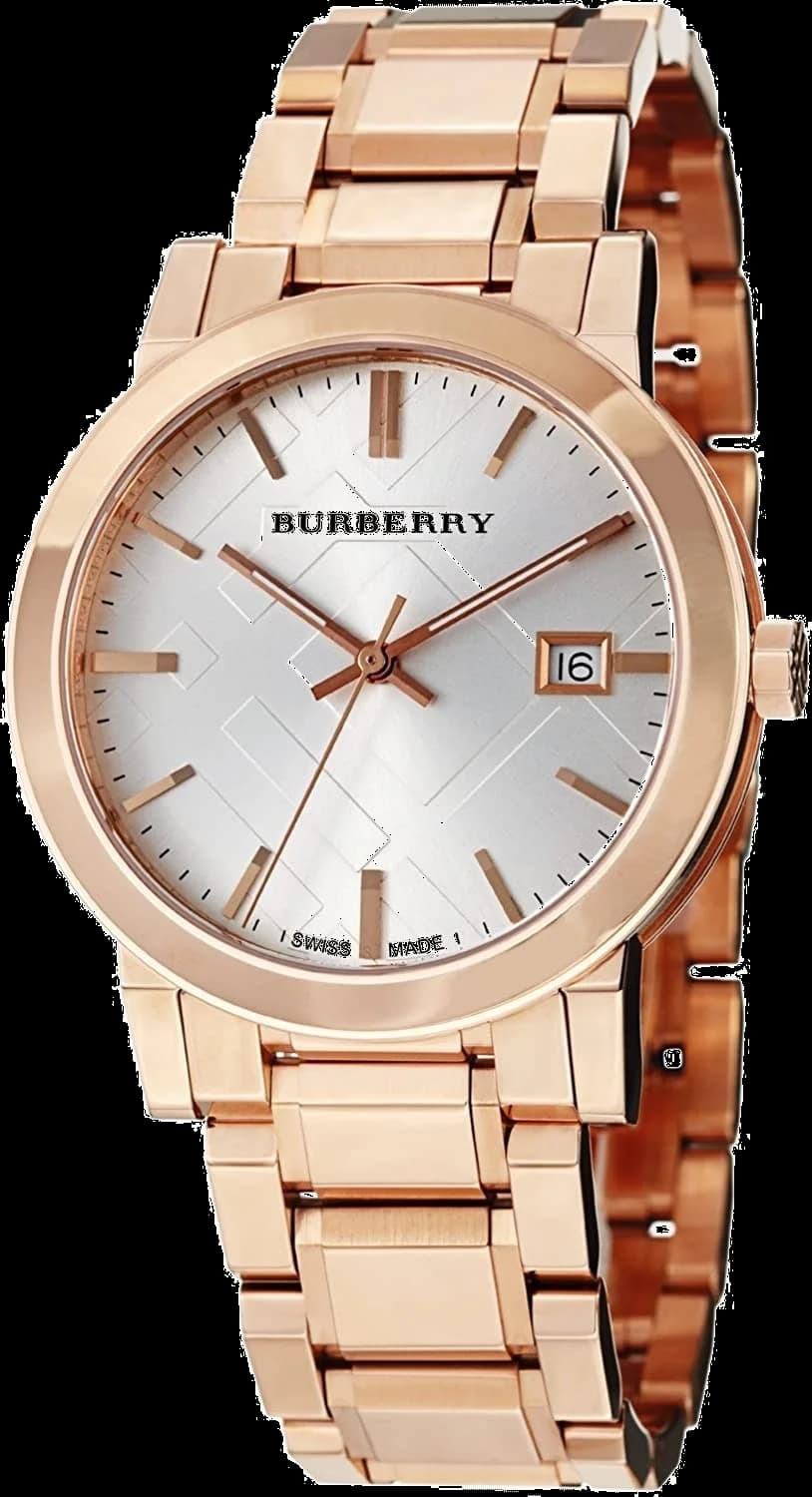 Burberry BU9004 vue de côté, bracelet acier