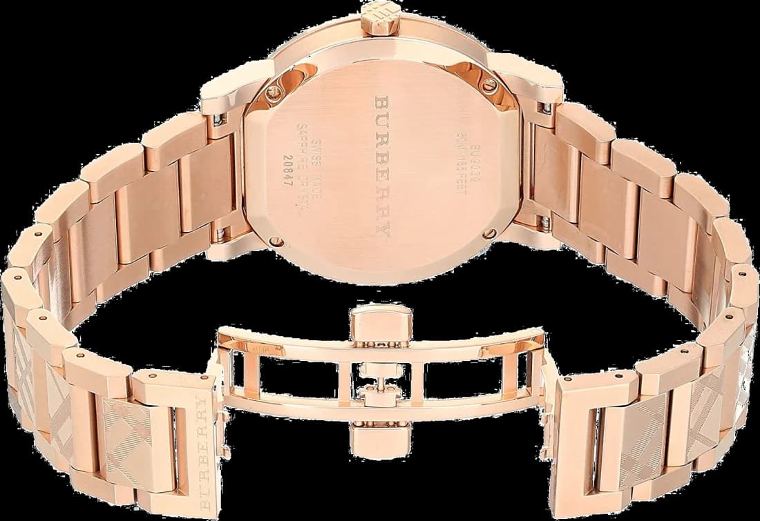 Burberry BU9039 Stainless Steel Rose Gold 38 mm Watch vue 3