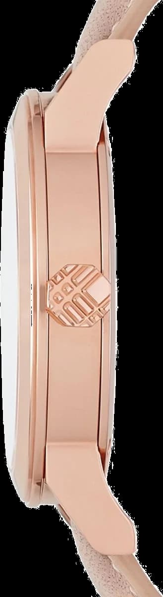 Gros plan sur le cadran beige de la Burberry BU9109