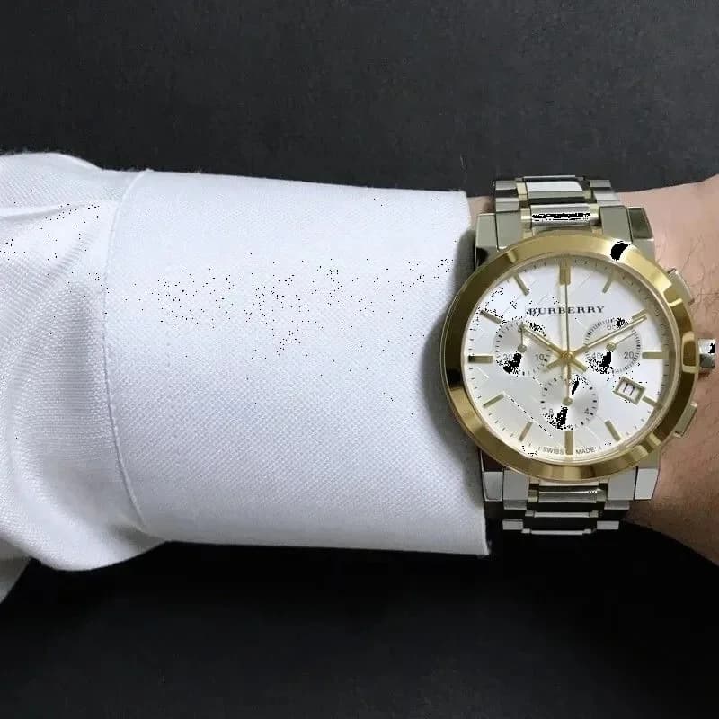 Burberry BU9751 The City Bicolour Silver and Gold Stainless Steel Watch vue 6