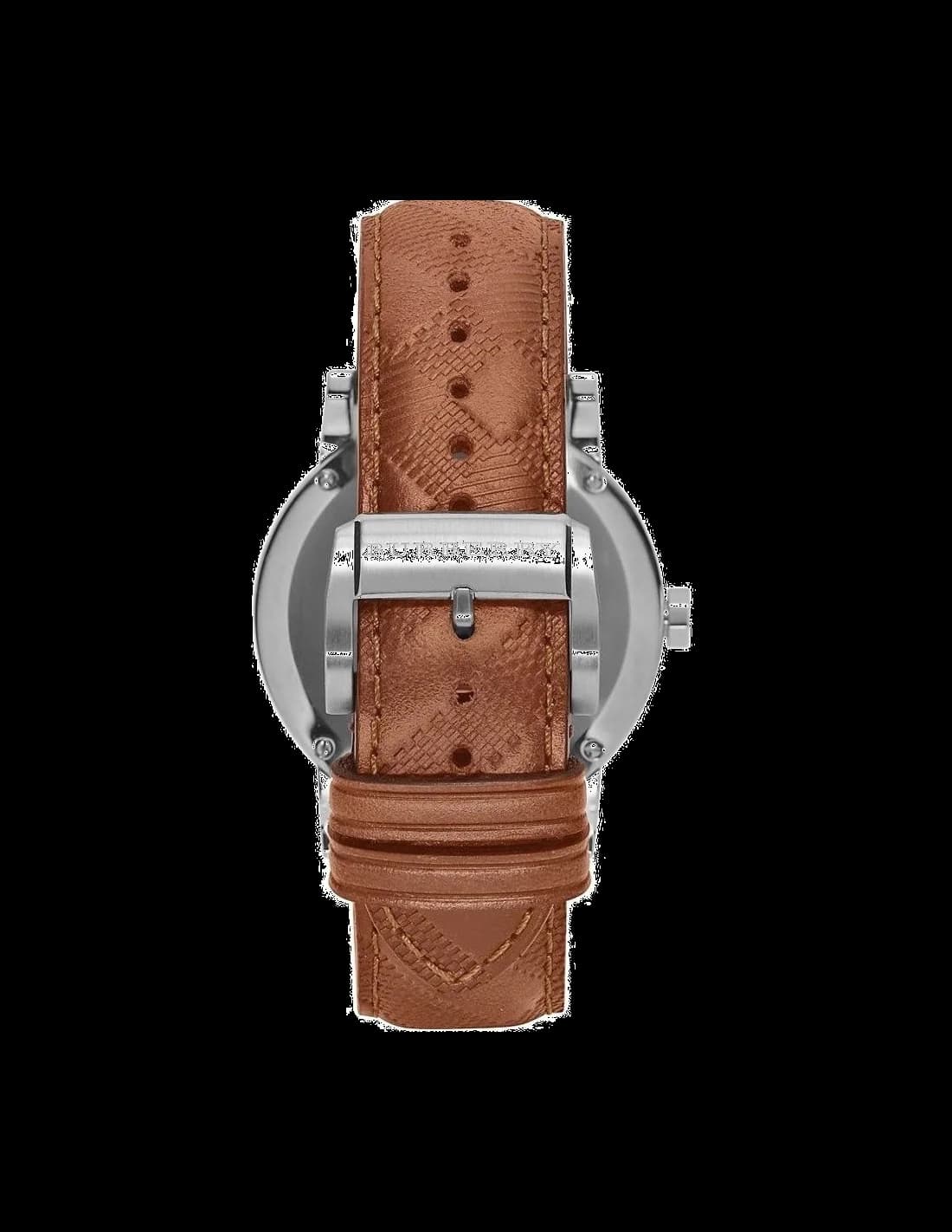 Montre Homme Burberry BU9904 avec bracelet en cuir marron vue 3