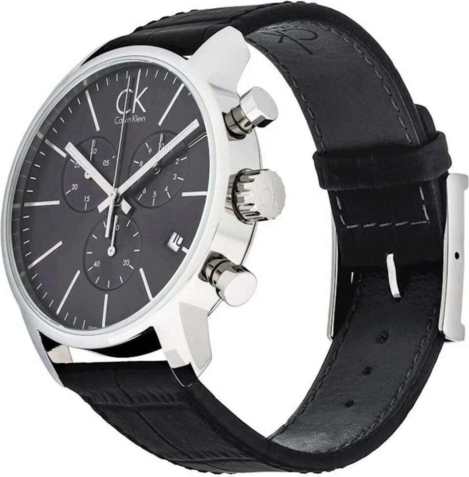 Calvin Klein K2G271C3 Chronograph Black Leather Men's Watch vue 4