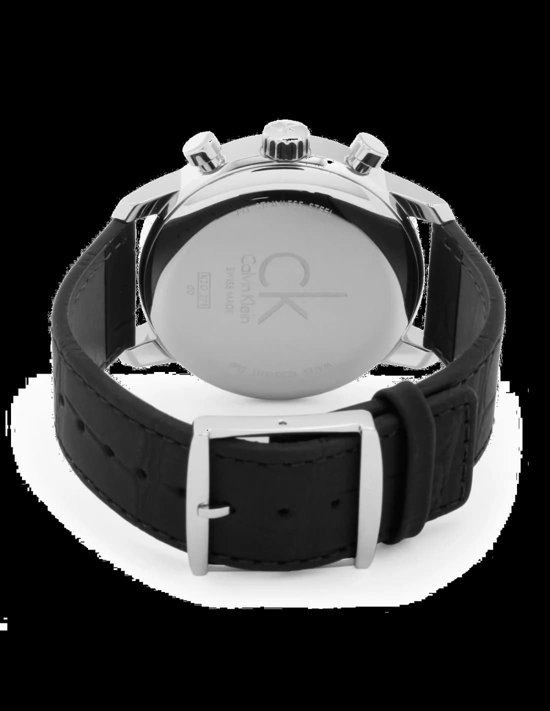 Calvin Klein K2G271C6 Chronograph Black Leather Strap Watch vue 3