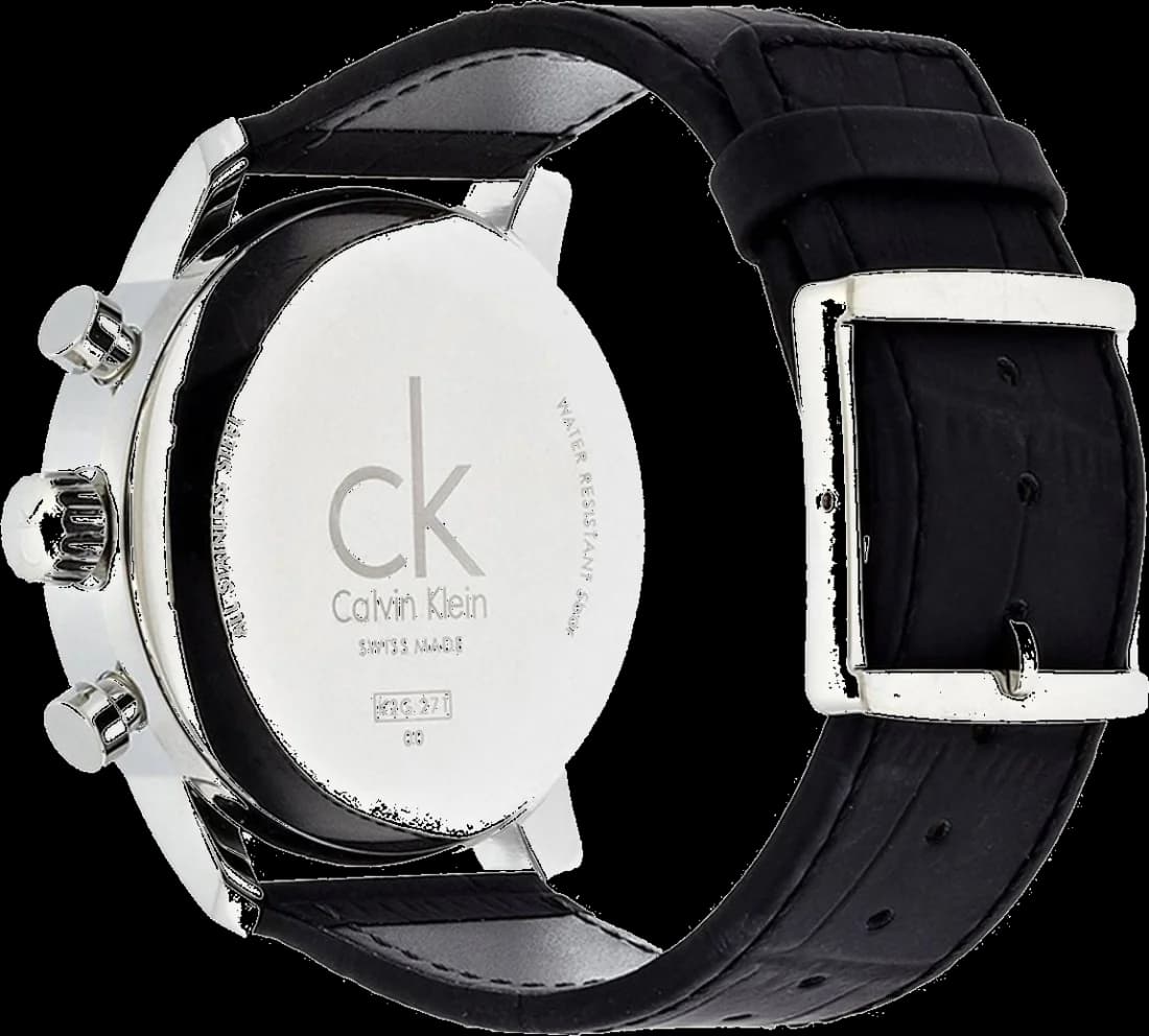 Calvin Klein K2G271CX Chronograph Black Leather Strap Watch vue 4