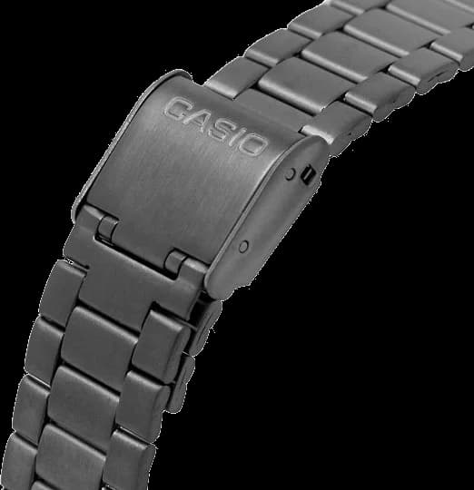 Gros plan sur le cadran rose de la Casio A168WERB-2AEF