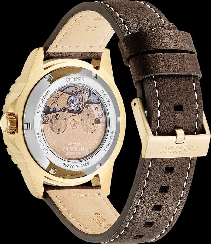 Montre Citizen NJ0173-18X homme détail cadran vert