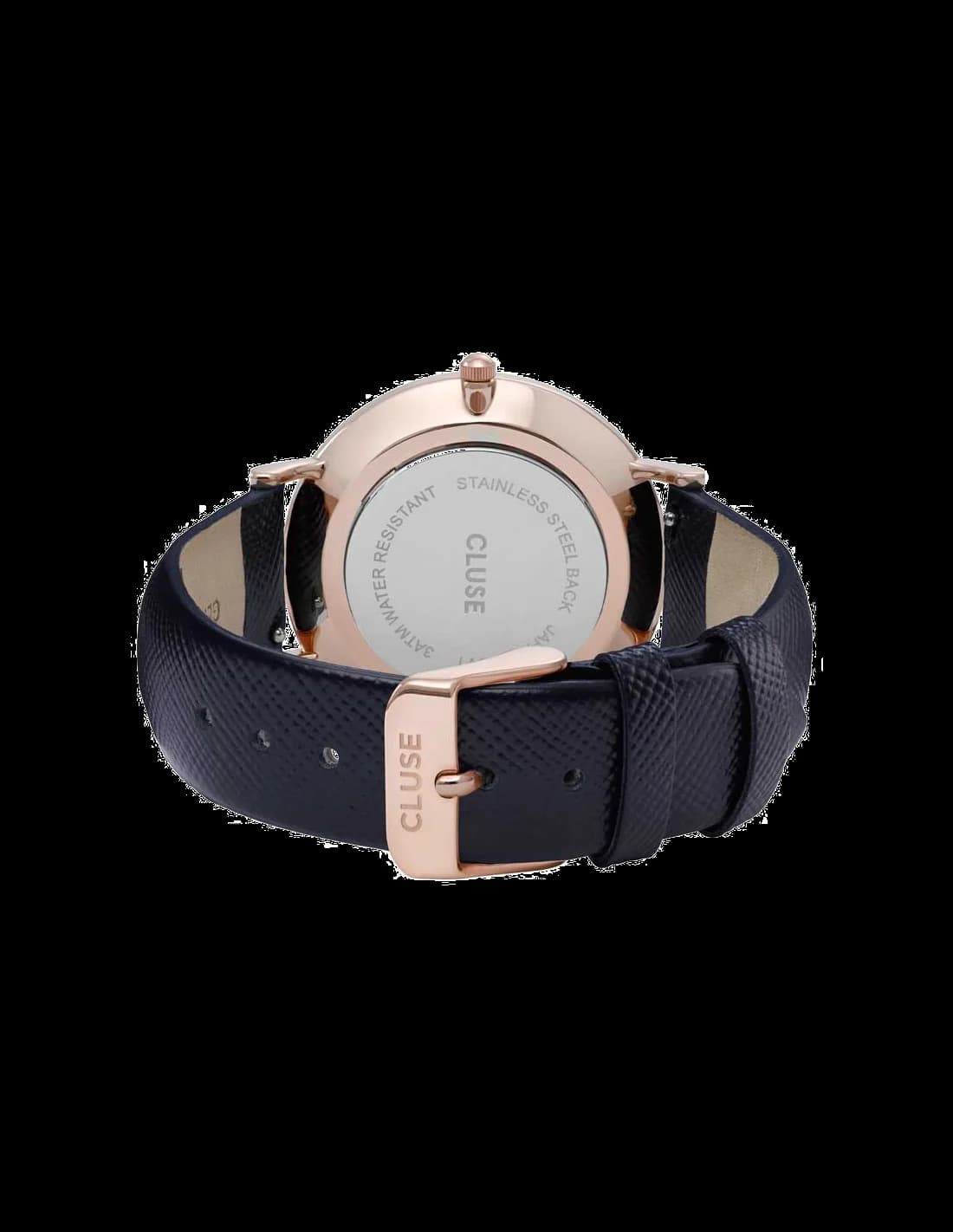Cluse La Bohème CL18029 Black Leather Strap Watch vue 3